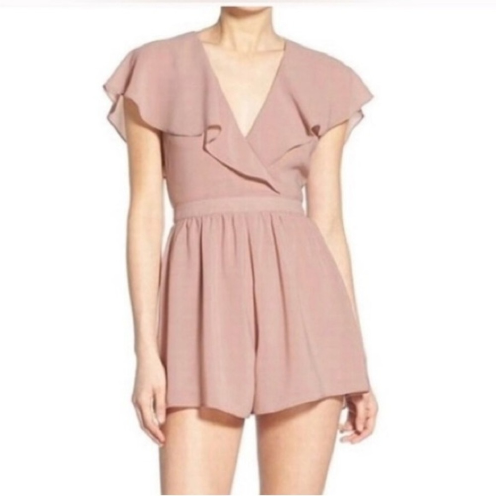 Nordstrom Pink Ruffle Sleeve Romper